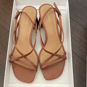 & other stories Elegant Brown Strappy Sandals size US 5 EU 36